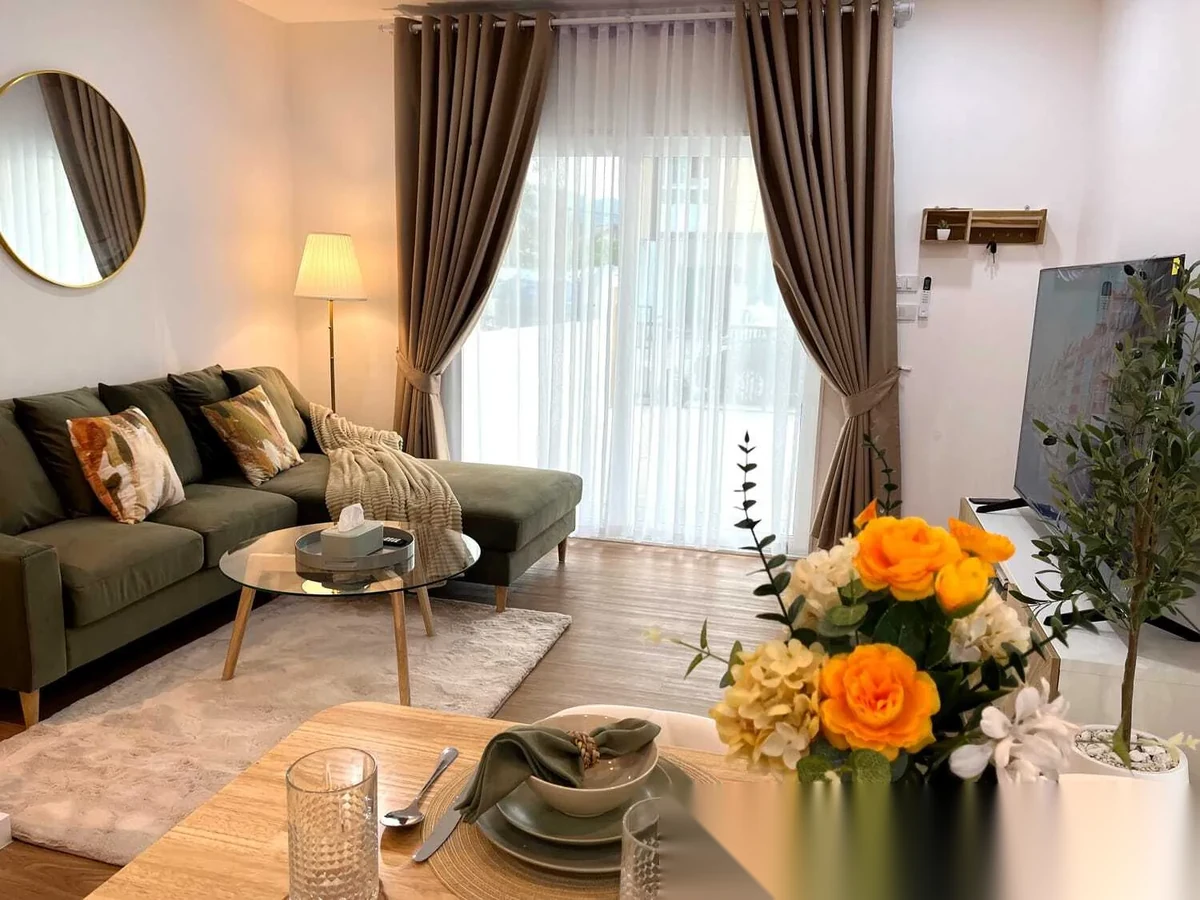 2 Bedroom Townhouse for rent at Smileville X2 Bang Jo complex · Si Sunthon · Garden View