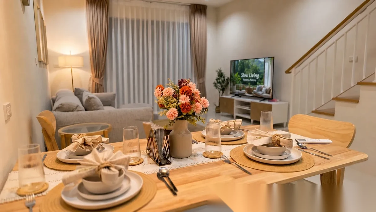 Таунхаус 3BR в комплексе Modern Life Japane Phuket · Си Сунтон · Вид в сад — фото 7