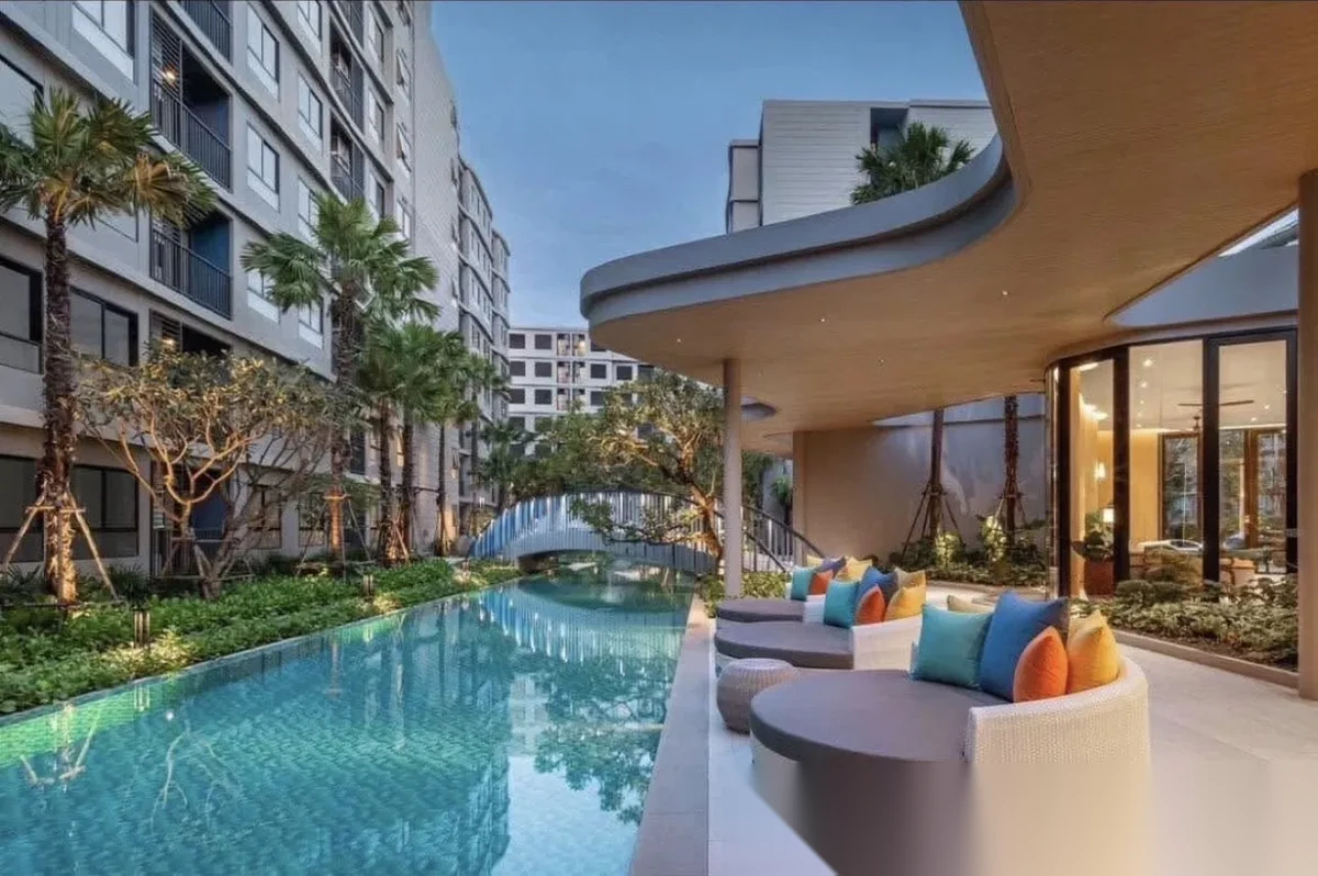 Апартаменты студия в ЖК Dcondo Reef Phuket · Кату · Вид на бассейн — фото 10