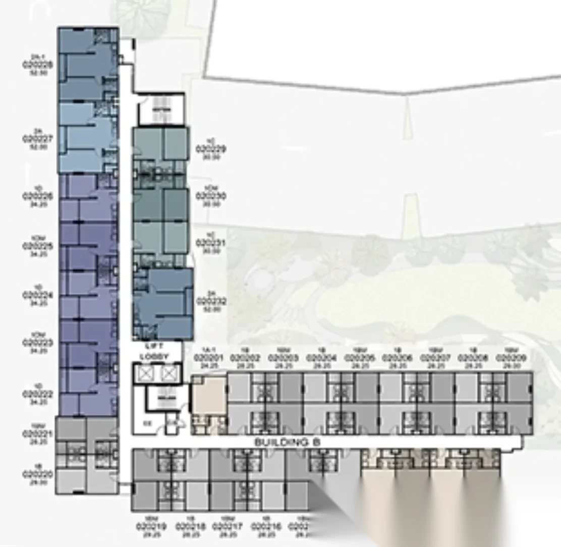 Апартаменты студия в ЖК Dcondo Reef Phuket · Кату · Вид на бассейн — фото 11