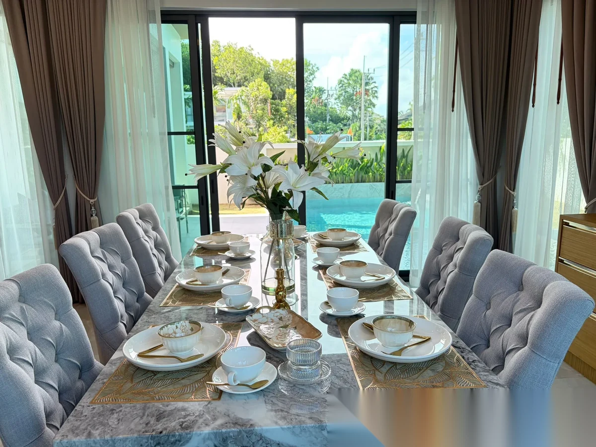 Вилла 4BR в комплексе Ameen House · Си Сунтон · Вид на бассейн — фото 12