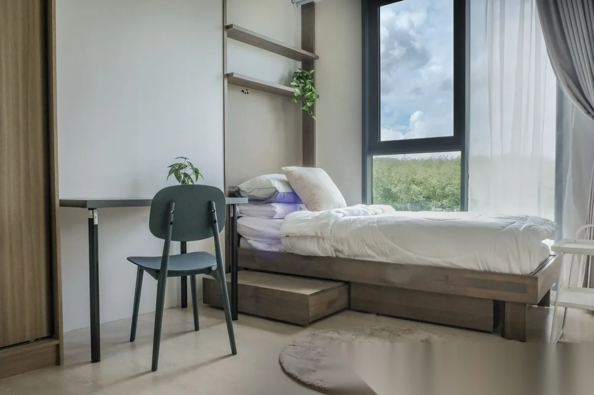 Апартаменты 1BR в ЖК The Base Rise · Вичит · Вид в сад — фото 10