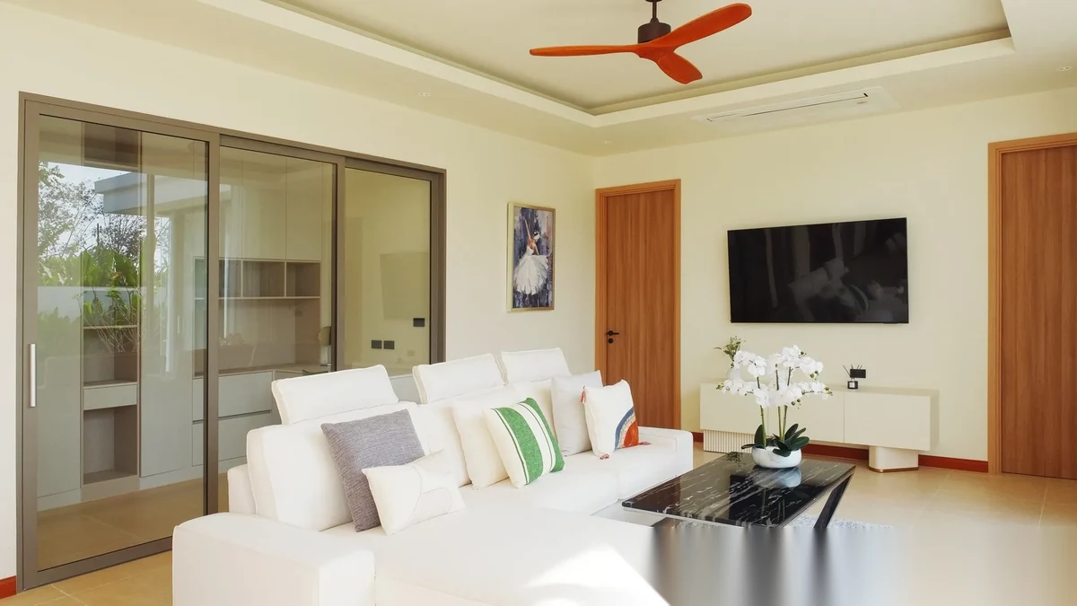 3 Bedroom Villa for rent at The Ozone Campus Villa complex · Thep Krasattri · Pool View — photo 7
