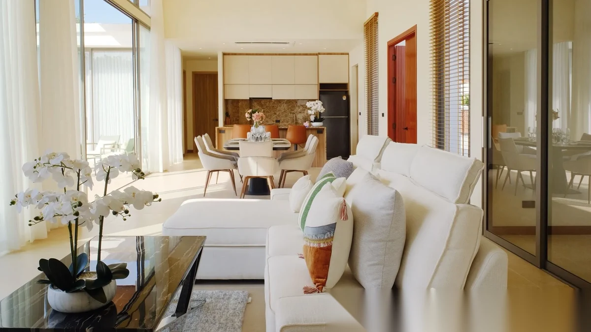 3 Bedroom Villa for rent at The Ozone Campus Villa complex · Thep Krasattri · Pool View — photo 9