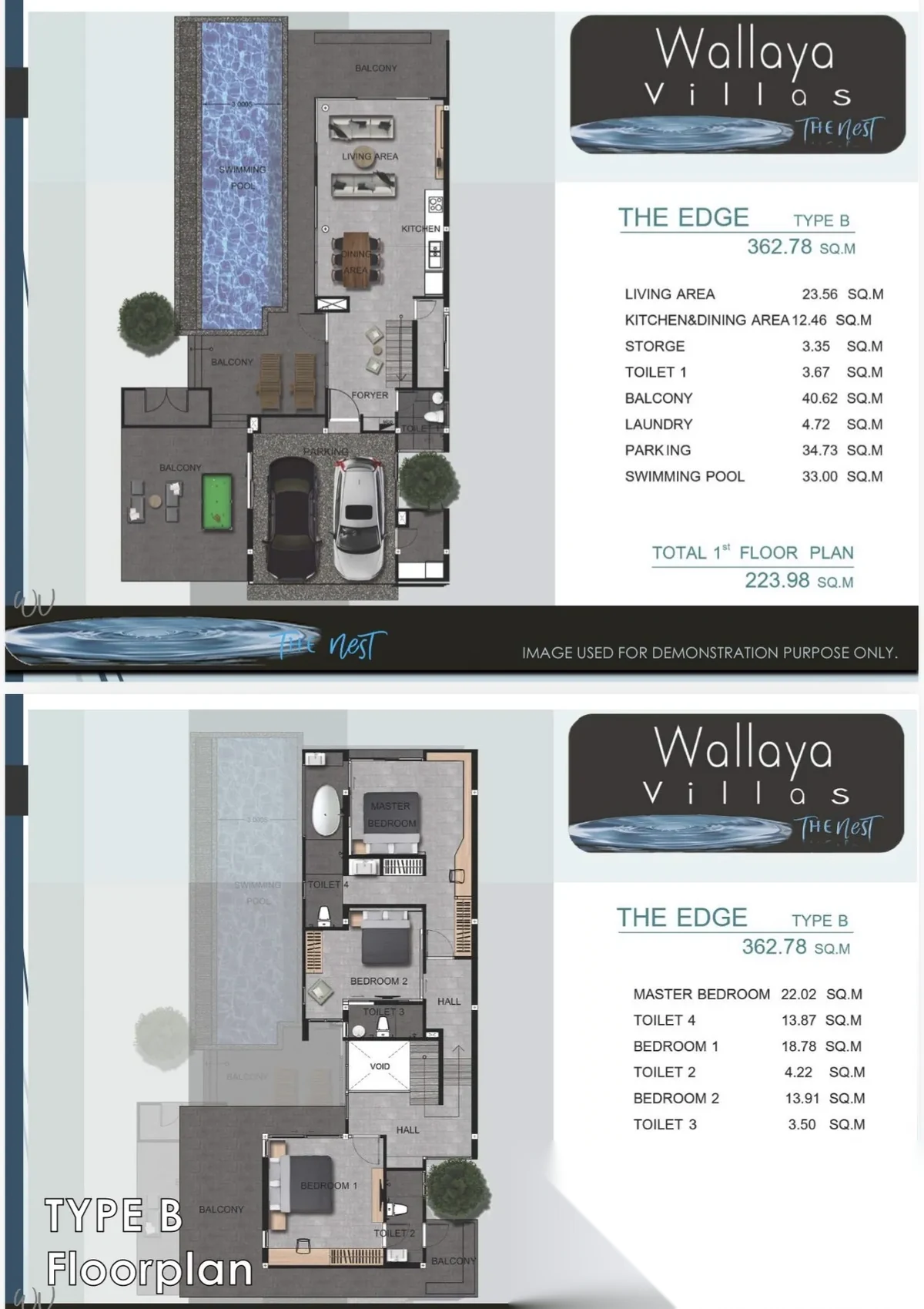 3 Bedroom Villa for rent at Wallaya Villas Harmony Phase 2 & 3 complex · Si Sunthon · Pool View — photo 6