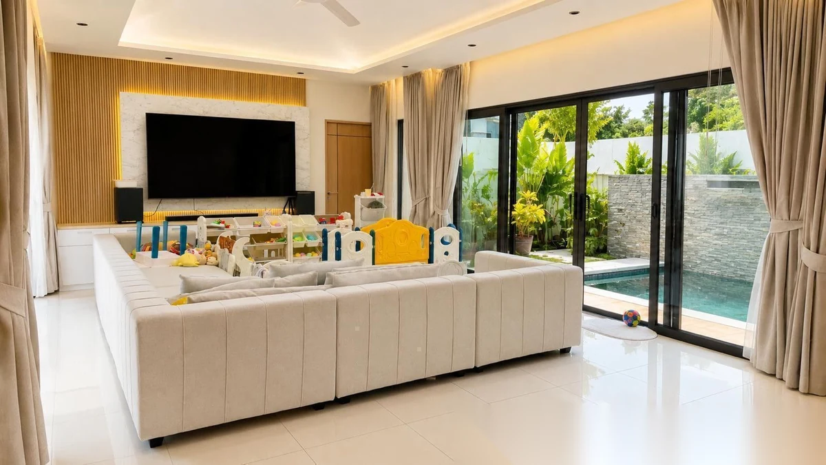 Вилла 4BR в комплексе Modern 4BR Private Pool Villa in Rawai · Раваи · Выход к бассейну — фото 9