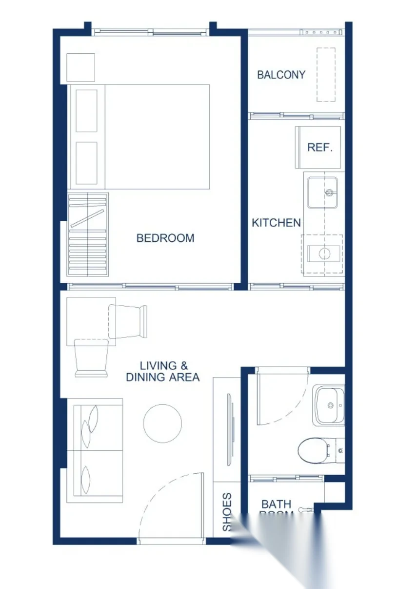 1 Bedroom Apartment for rent at The Base Downtown complex · Wichit — photo 9