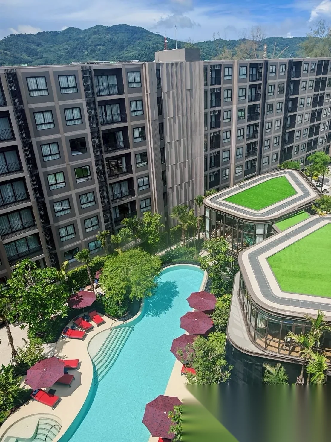 Апартаменты 1BR в ЖК The Base Cherngtalay · Чернг Тале / Bang Tao · Вид на бассейн — фото 8