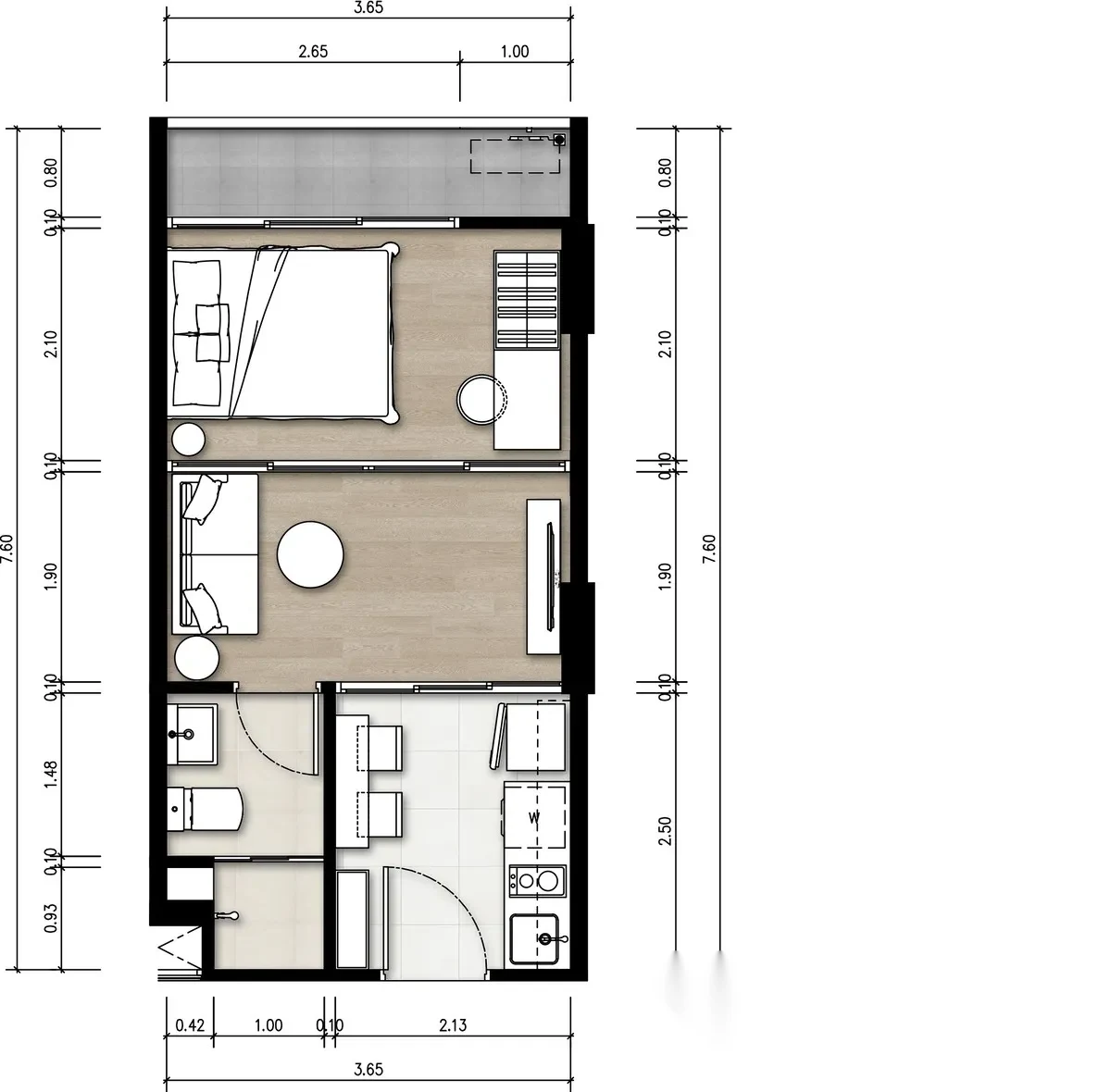 1 Bedroom Apartment for rent at The Origin Kathu-Patong complex · Kathu — photo 8
