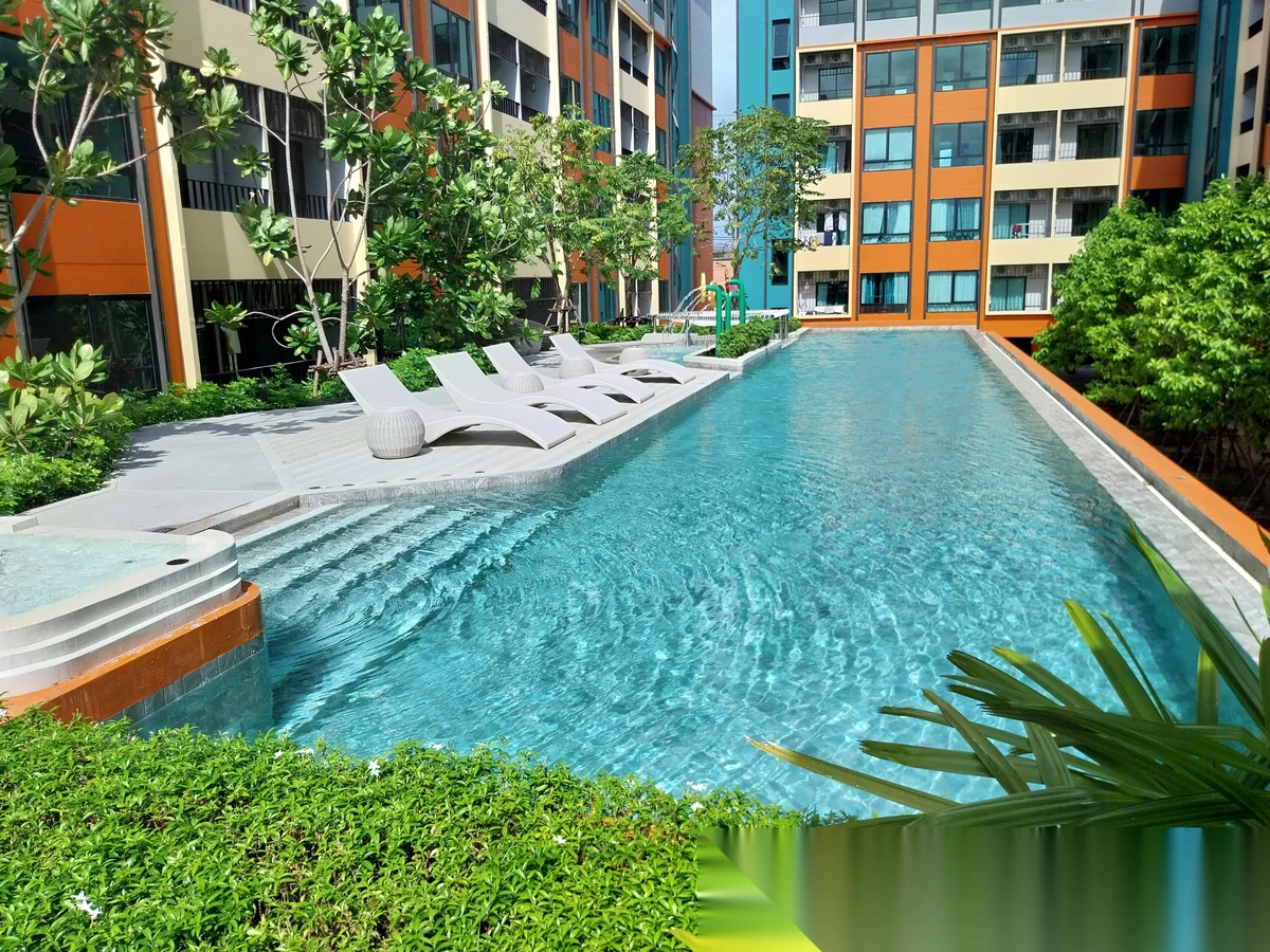 Апартаменты 1BR в ЖК The Cube Amaze · Си Сунтон · Выход к бассейну — фото 11