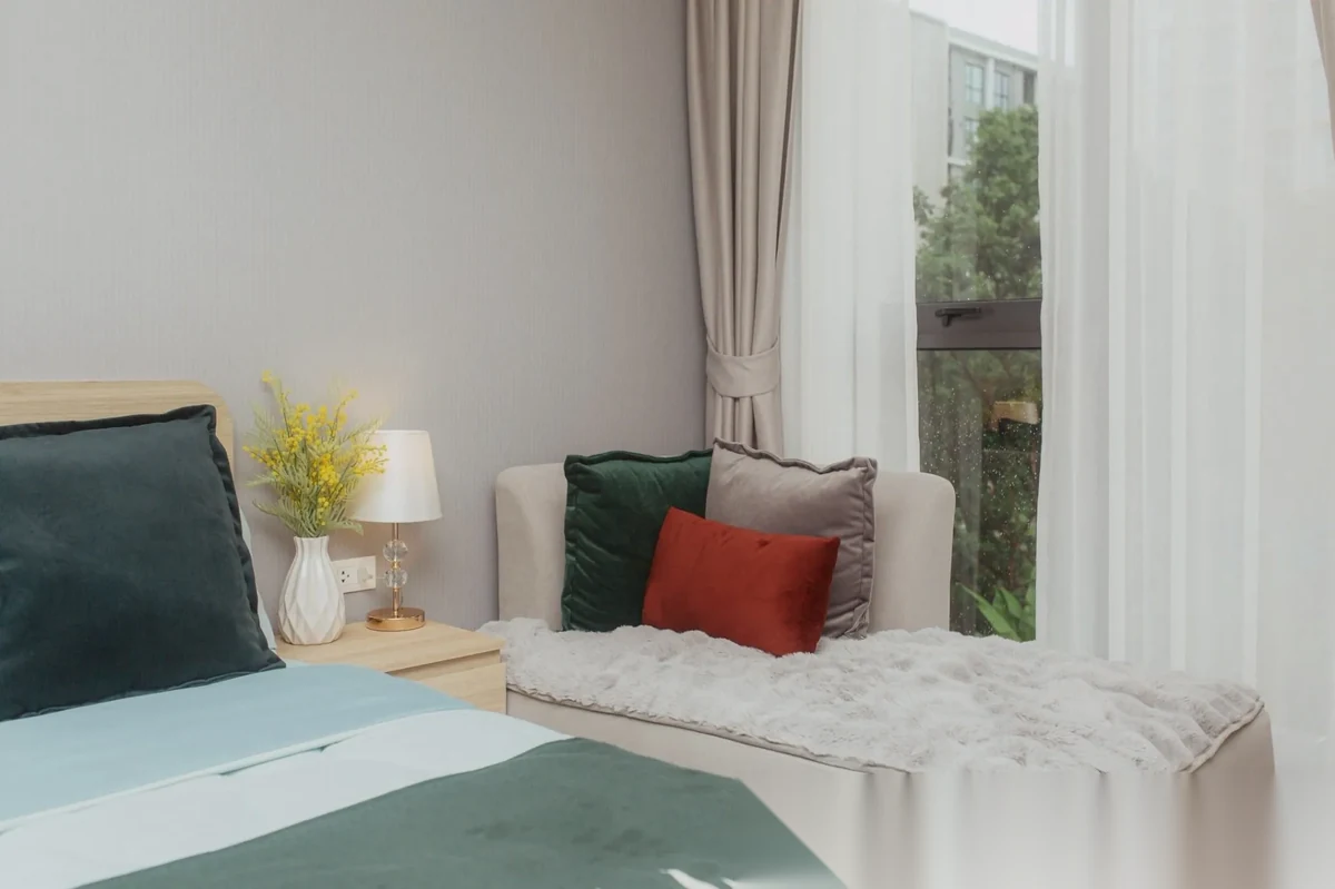 Апартаменты 1BR в ЖК The Base Rise · Вичит · Вид на бассейн — фото 6