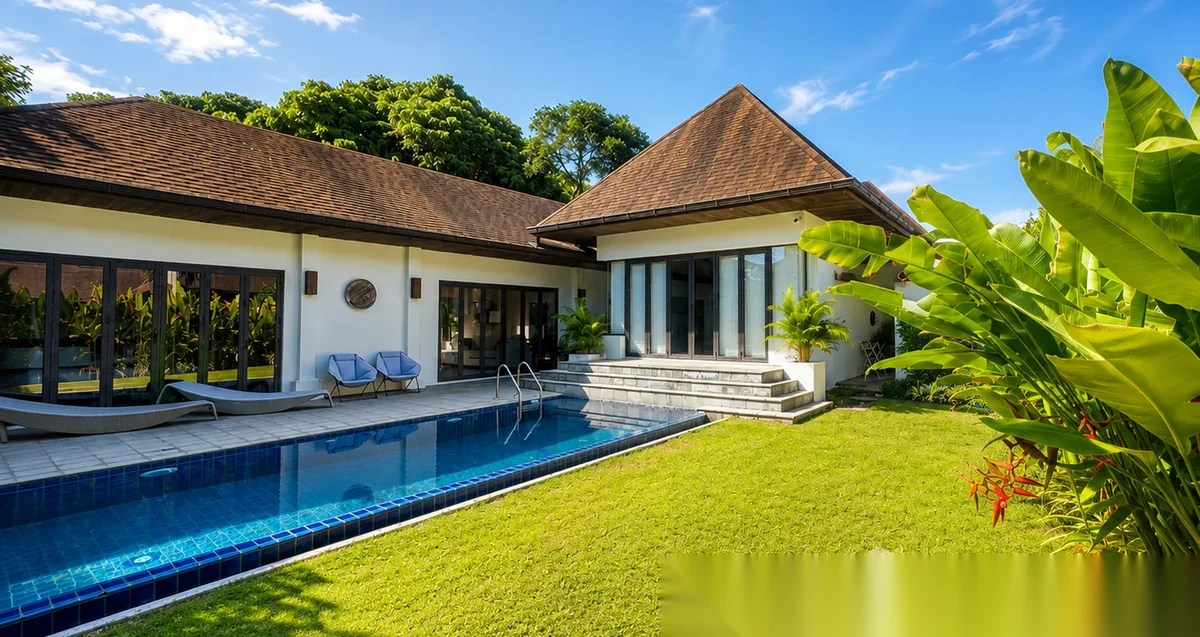 2 Bedroom Villa for rent at Villa Suksan soi Naya 1 complex · Rawai · Pool View