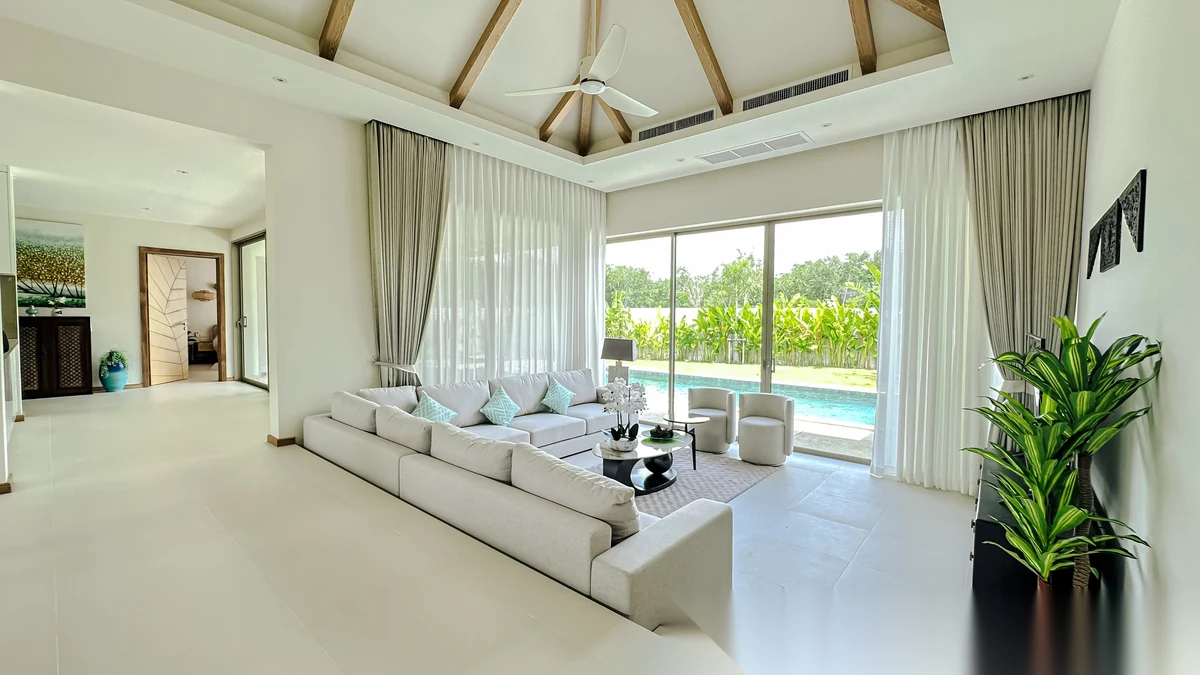 5 Bedroom Villa for rent at Trichada Essence complex · Thep Krasattri · Pool View — photo 2