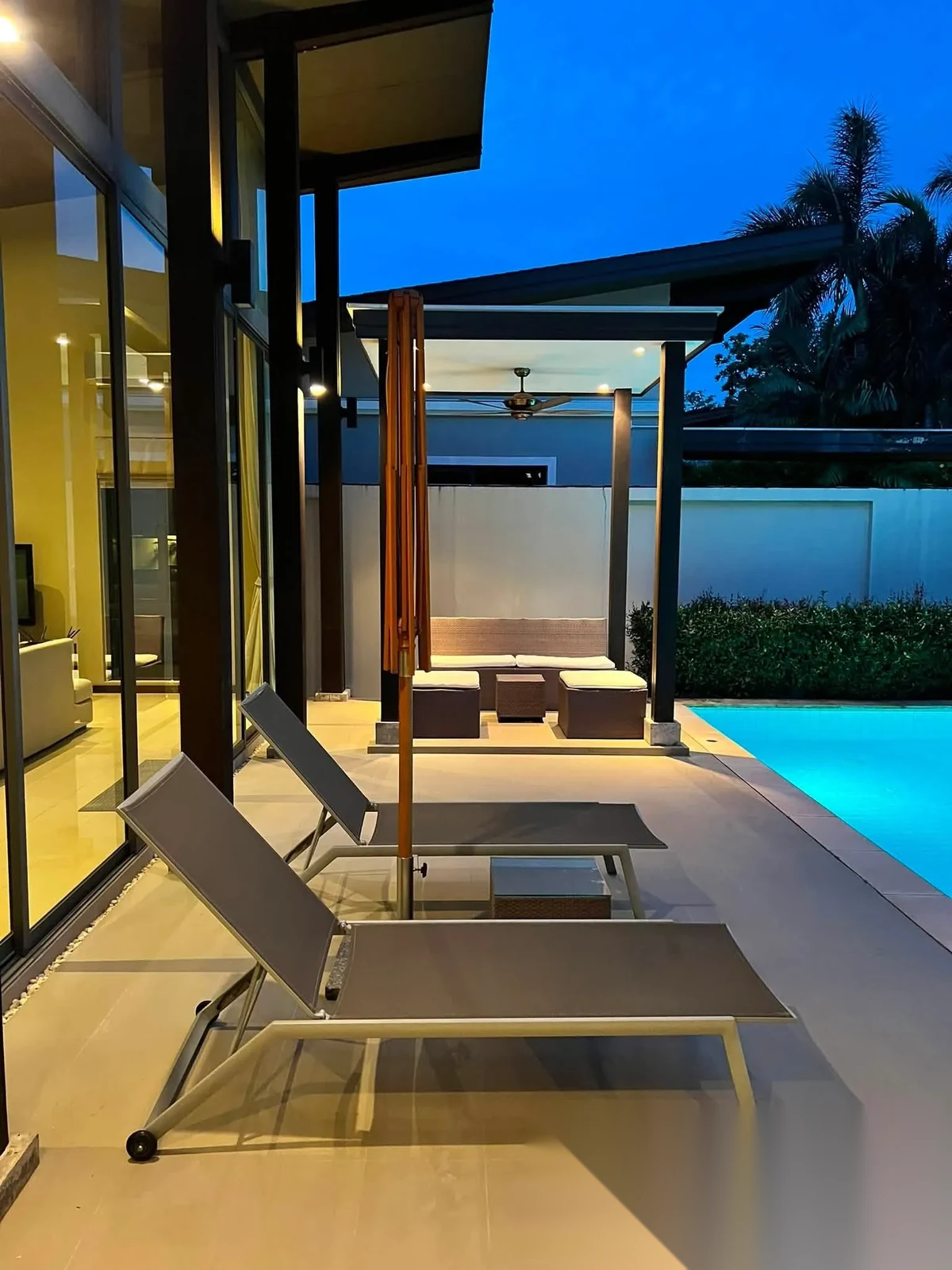3 Bedroom Villa for rent at Baan Wana Pool Villas complex · Si Sunthon · Pool View — photo 2