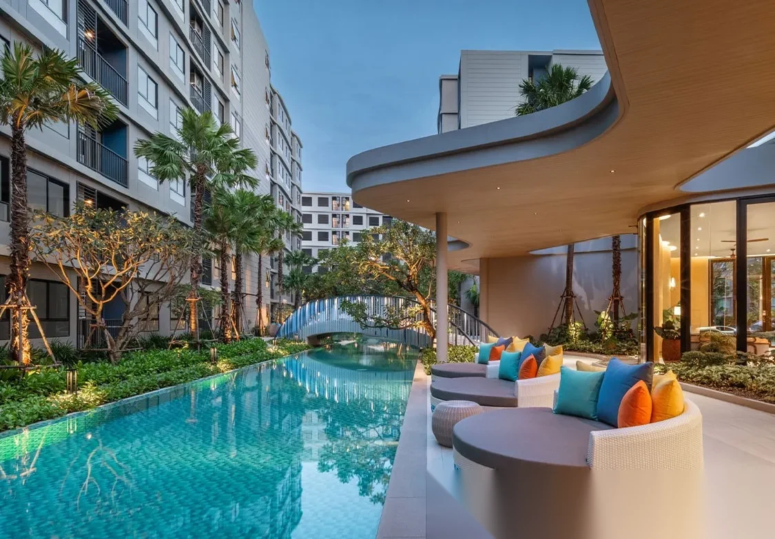 Апартаменты 1BR в ЖК Dcondo Reef Phuket · Кату · Выход к бассейну — фото 4