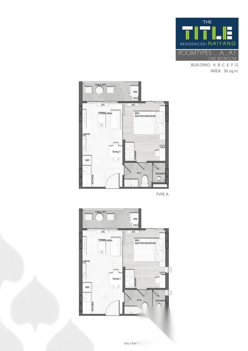 1 Bedroom Apartment for rent at The Title Residencies complex · Sakhu · Pool View — photo 9