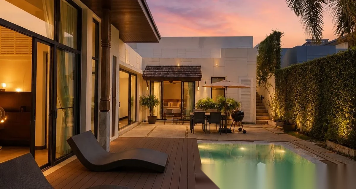 2 Bedroom Villa for rent at Mono Luxury Villa Pasak complex · Si Sunthon · Pool View
