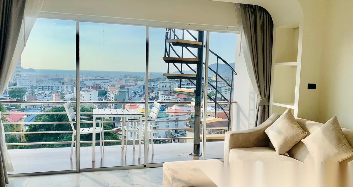 Studio Penthouse for sale at Bayshore Oceanview Condominium complex · Patong · Sea View