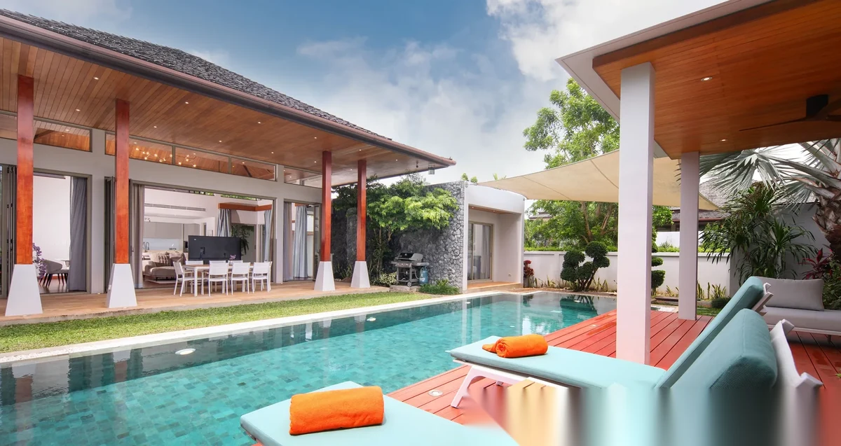 4 Bedroom House for rent at Botanica The Nature (Phase 8) complex · Si Sunthon · Pool View