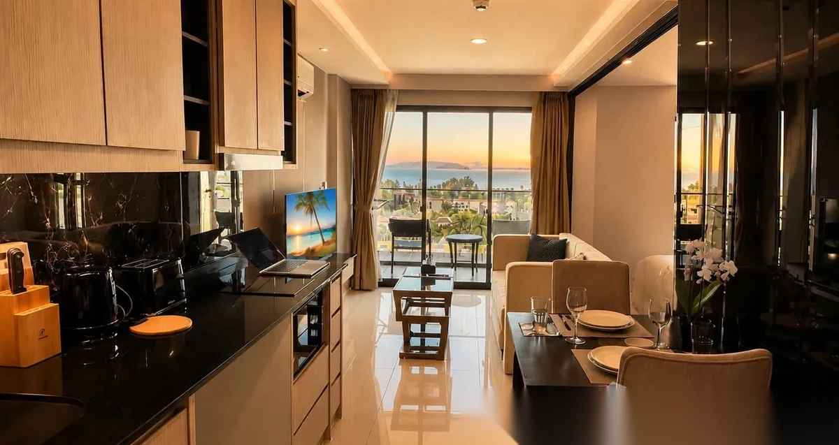 1 Bedroom Apartment for rent at Mida Grande Resort Condominiums complex · Choeng Thale · Sea View