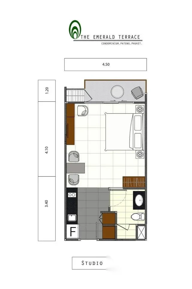 Studio Apartment for sale at The Emerald Terrace complex · Patong · Pool View — photo 16