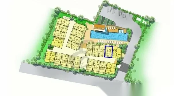 Studio Apartment for sale at The Emerald Terrace complex · Patong · Pool View — photo 17