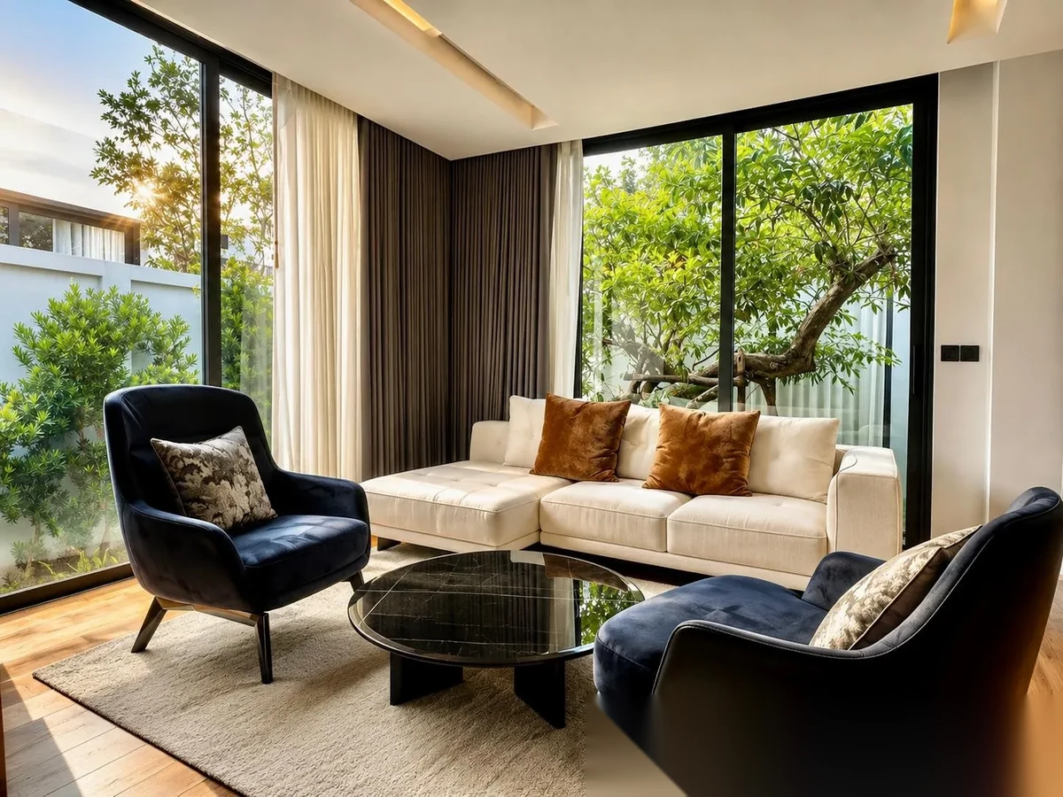 4 Bedroom Villa for sale at Botanica Forestique complex · Thep Krasattri · Pool View — photo 12
