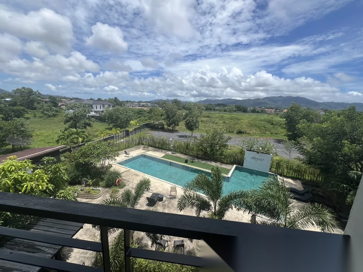 Studio Apartment for rent at Alisse Stay Phuket complex · Thep Krasattri · Pool View — photo 3