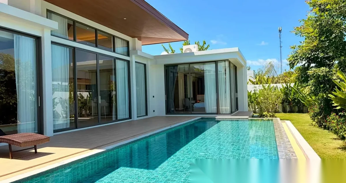 3 Bedroom Villa for rent at The Ozone Campus Villa complex · Thep Krasattri · Pool View