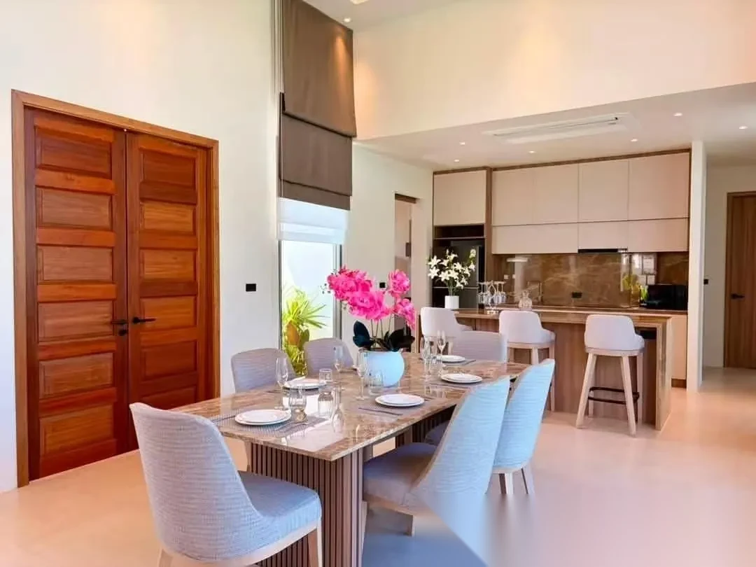 3 Bedroom Villa for rent at The Ozone Campus Villa complex · Thep Krasattri · Pool View — photo 2