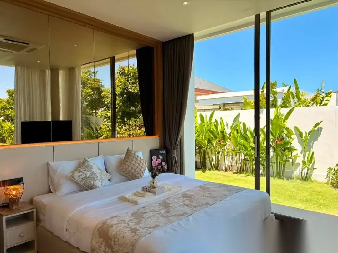 3 Bedroom Villa for rent at The Ozone Campus Villa complex · Thep Krasattri · Pool View — photo 10