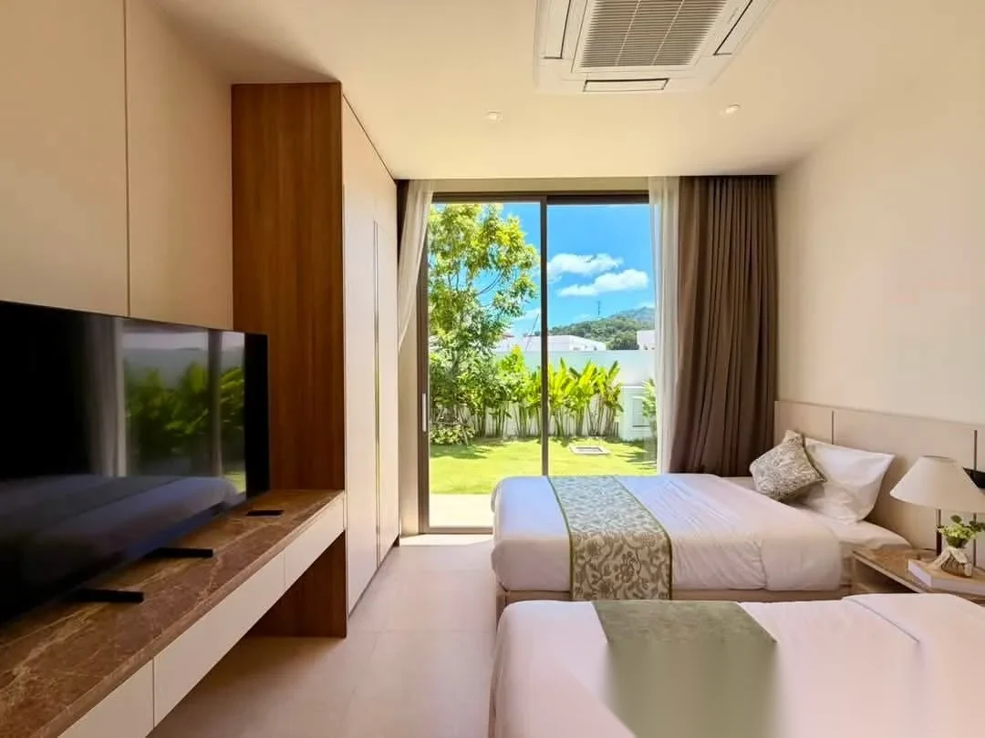 3 Bedroom Villa for rent at The Ozone Campus Villa complex · Thep Krasattri · Pool View — photo 12