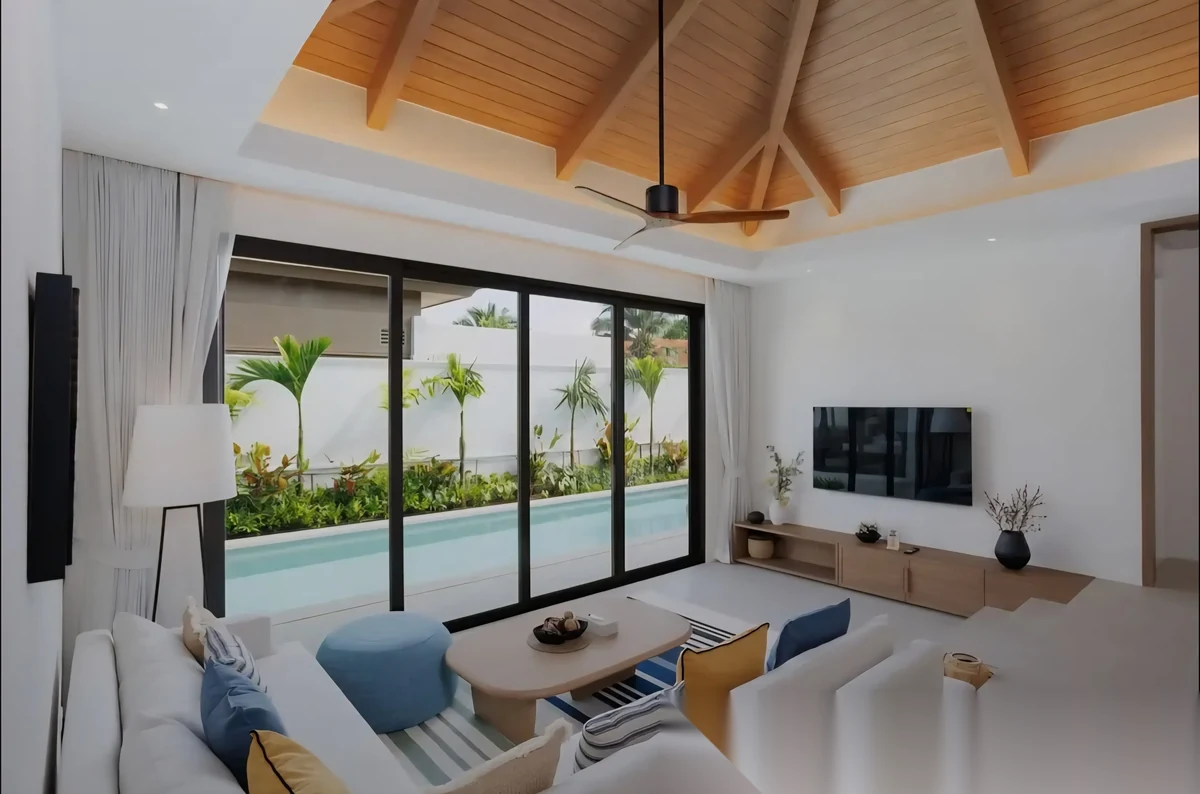Вилла 3BR в комплексе Raintree Villa · Раваи · Выход к бассейну — фото 2