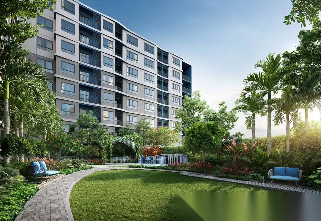Апартаменты 1BR в ЖК Dcondo Reef Phuket · Кату · Выход к бассейну — фото 12