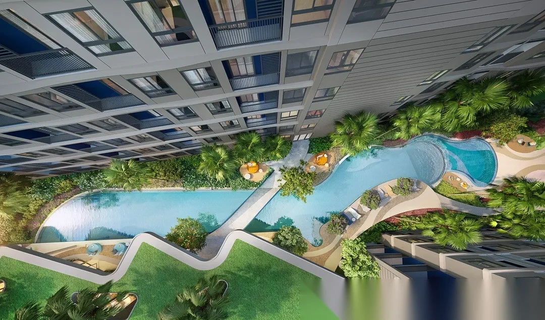 Апартаменты 1BR в ЖК Dcondo Reef Phuket · Кату · Выход к бассейну — фото 15