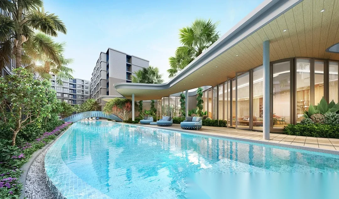 Апартаменты 1BR в ЖК Dcondo Reef Phuket · Кату · Выход к бассейну — фото 16