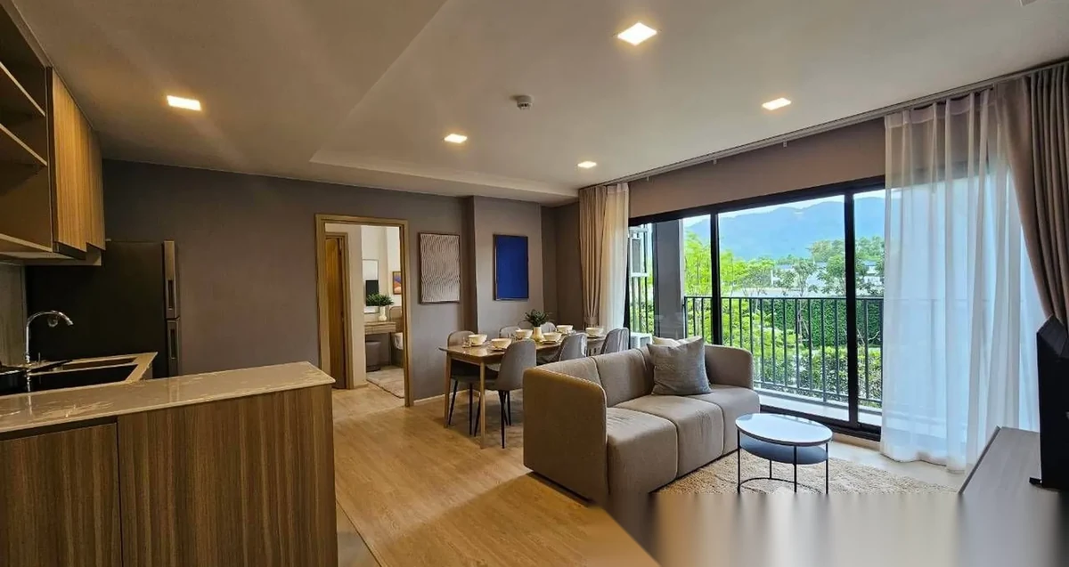 Апартаменты 2BR в ЖК The Base Cherngtalay · Чернг Тале / Bang Tao · Вид в сад