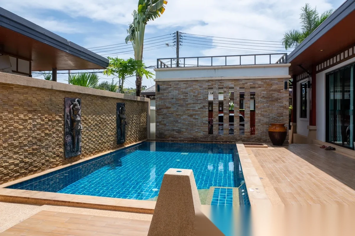 Вилла 3BR в комплексе Rawai VIP Villas & Kids Park · Раваи · Вид на бассейн — фото 34