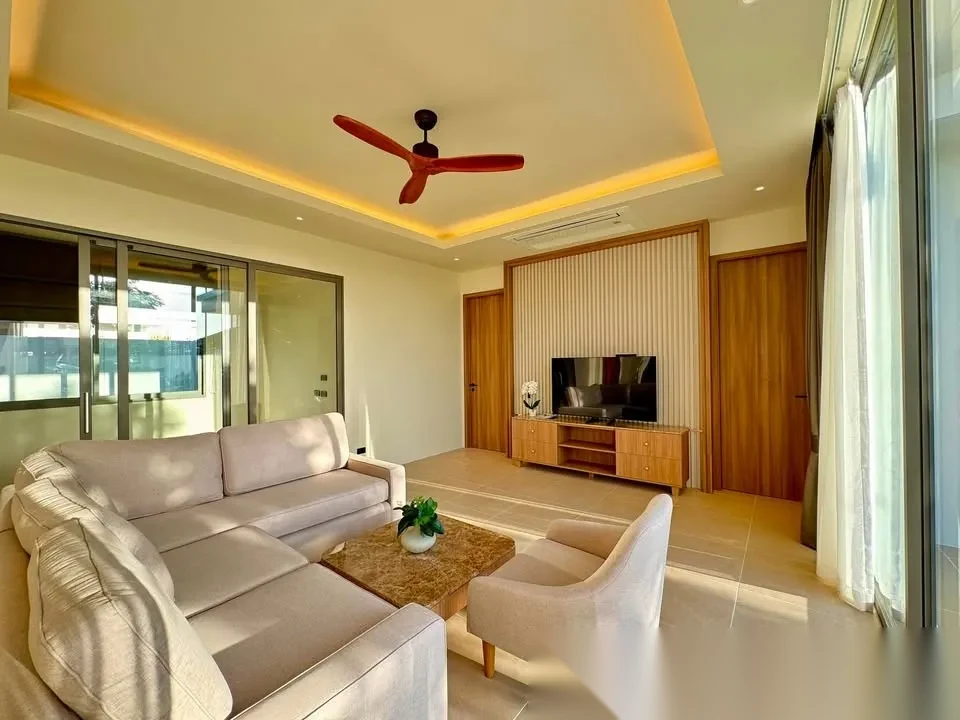 4 Bedroom Villa for rent at The Ozone Campus Villa complex · Thep Krasattri · Pool View — photo 9