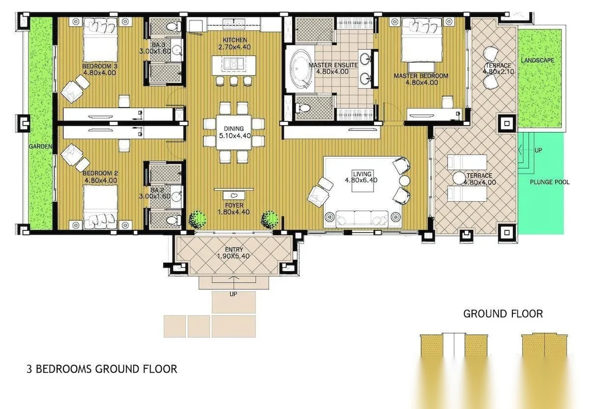 3 Bedroom Apartment for sale at Pearl Of Naithon complex · Sakhu · Garden View — photo 6