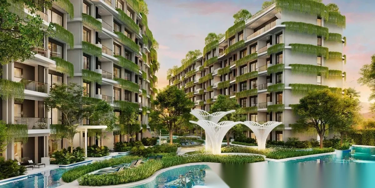 Апартаменты 2BR в ЖК The Modeva · Чернг Тале / Bang Tao · Вид на бассейн — фото 10