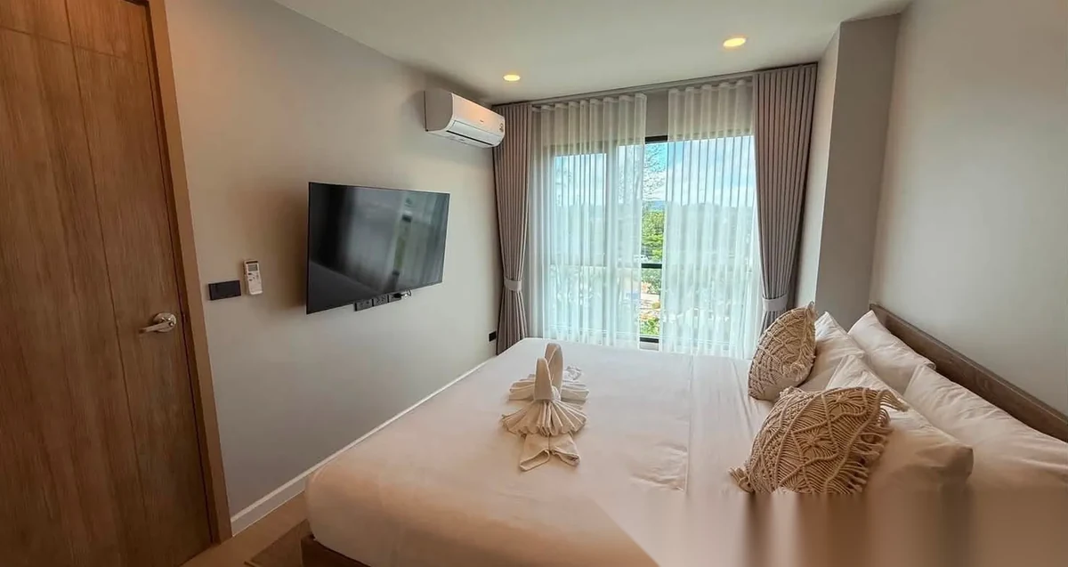 2 Bedroom Apartment for rent at Space Cherngtalay Condominium complex · Choeng Thale · Garden View