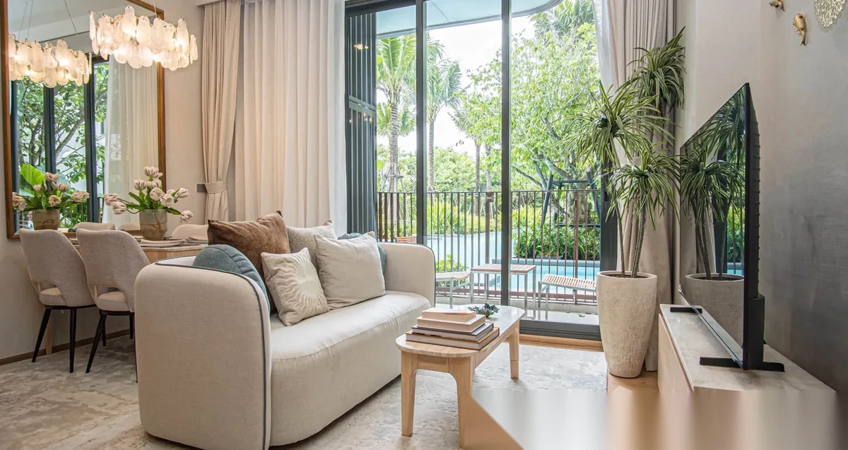 2 Bedroom Apartment for rent at CANVAS Cherngtalay complex · Choeng Thale · Pool View