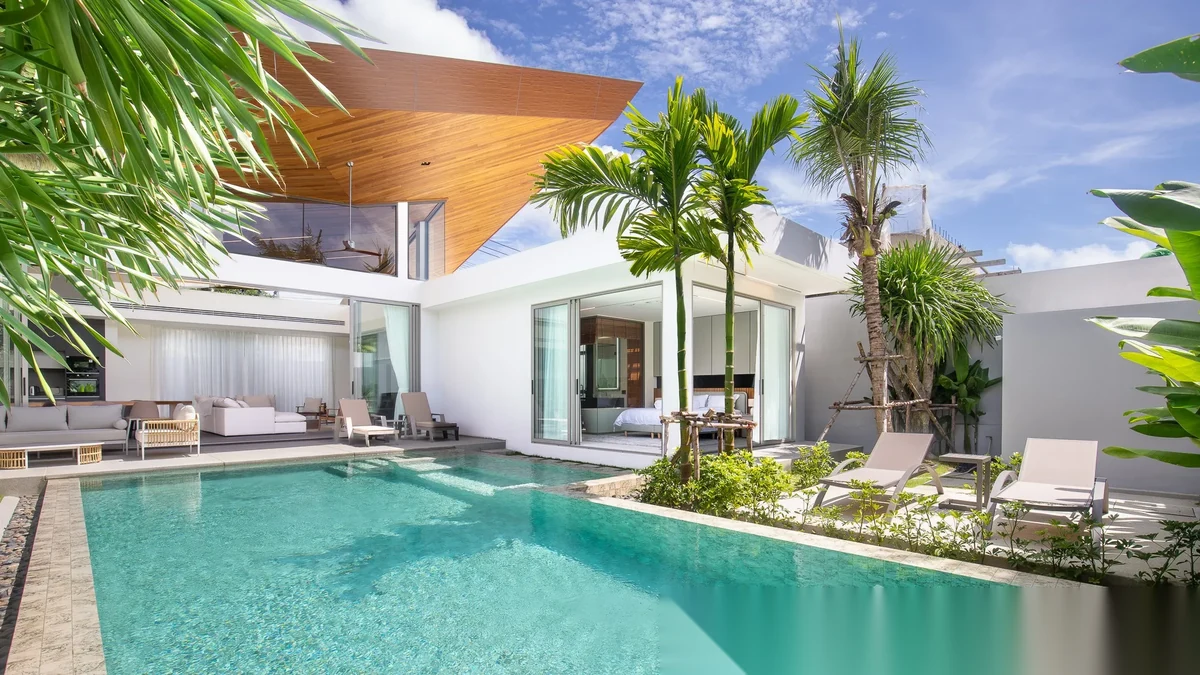 Вилла 3BR в комплексе Zenithy Luxe · Си Сунтон · Вид на бассейн