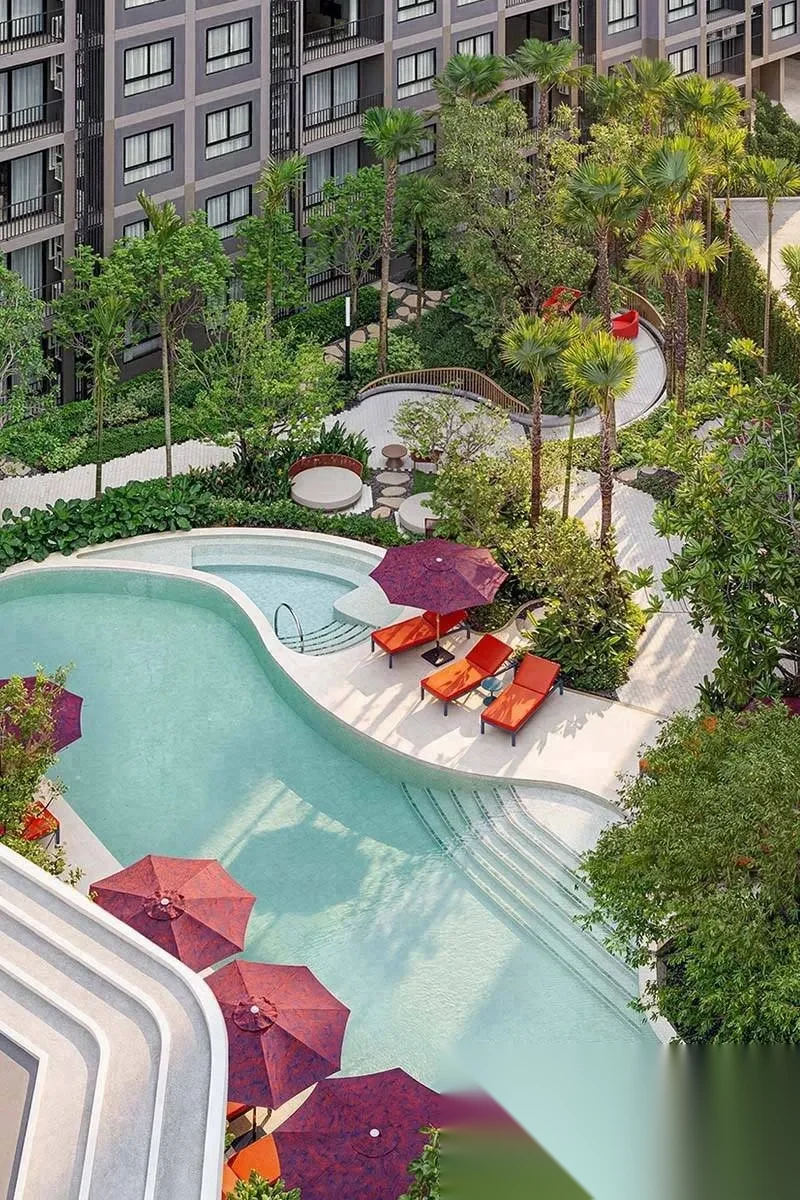 2 Bedroom Apartment for rent at The Base Cherngtalay complex · Choeng Thale · Pool View — photo 8