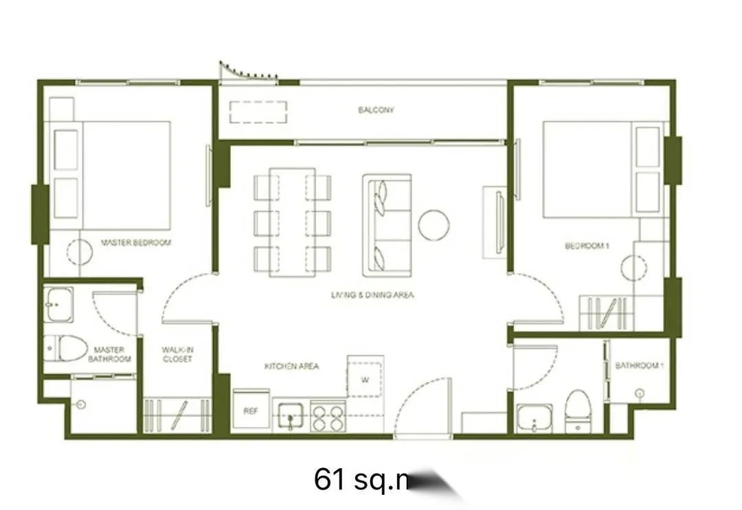 2 Bedroom Apartment for rent at The Base Cherngtalay complex · Choeng Thale · Pool View — photo 12