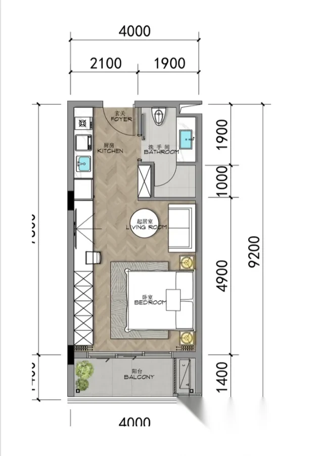Studio Apartment for sale at AYANA Heights Seaview Residence complex · Choeng Thale · Garden View — photo 9