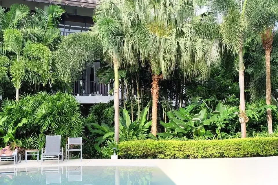 Апартаменты 2BR в ЖК Bangtao Beach Gardens · Чернг Тале / Bang Tao · Вид в сад — фото 7
