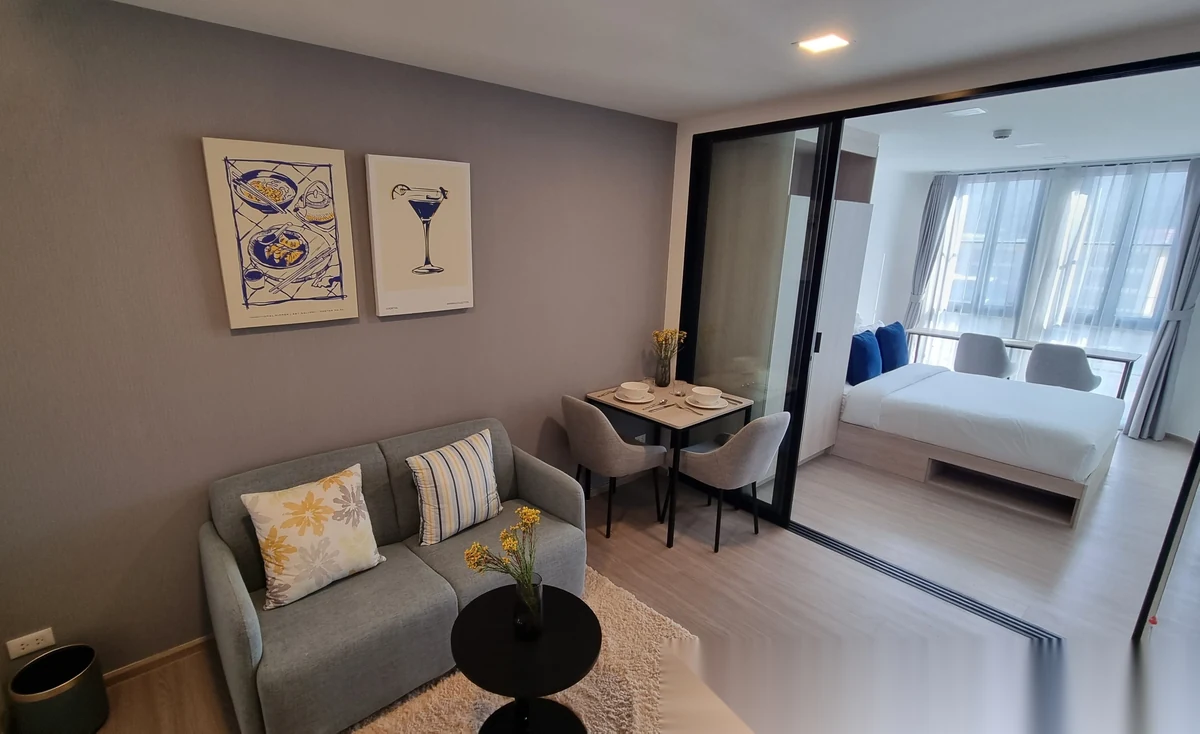 Апартаменты 1BR в ЖК THE BASE Bukit · Вичит · Выход к бассейну — фото 2