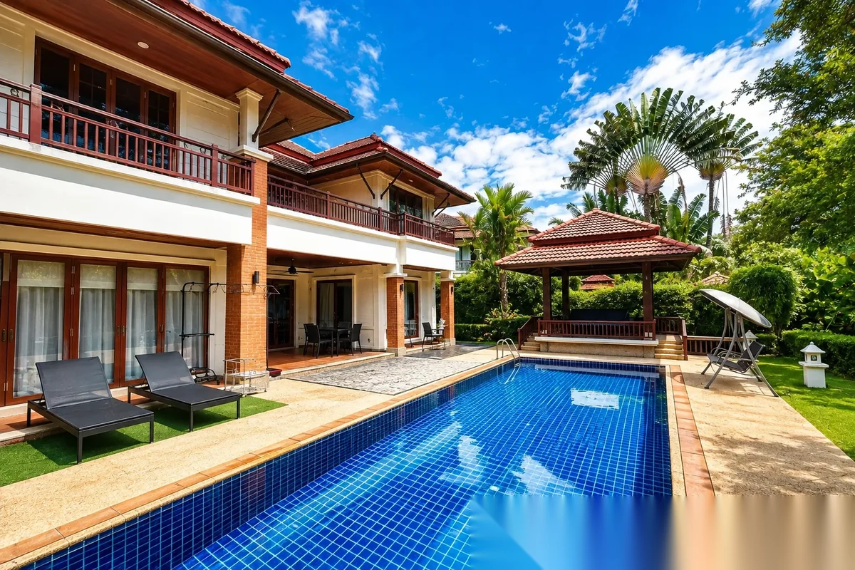 Вилла 4BR в комплексе Laguna Village Residences Phase 2 · Чернг Тале / Bang Tao · Вид на озеро — фото 4